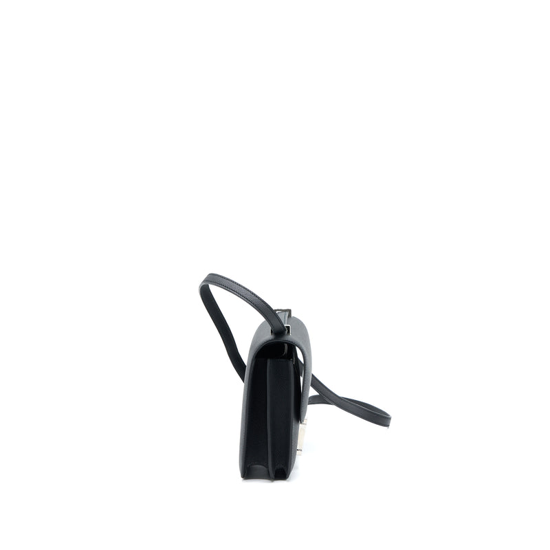 Hermes Mini Constance Epsom Black SHW Stamp U
