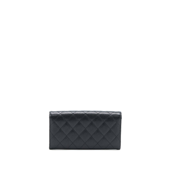 Chanel Classic Flap Long Wallet Caviar Black GHW