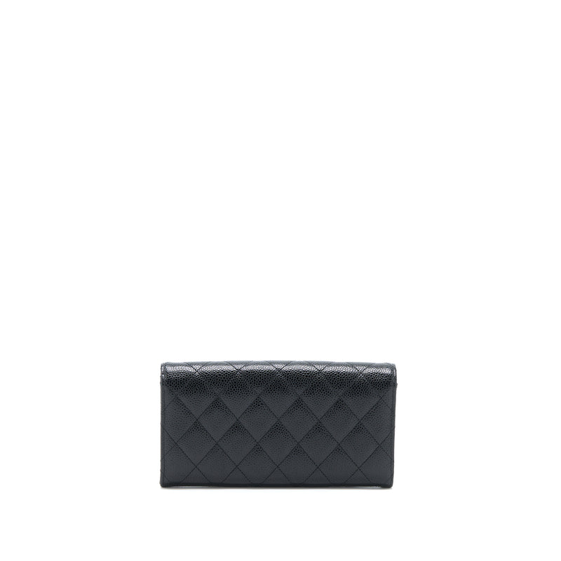 Chanel Classic Flap Long Wallet Caviar Black GHW