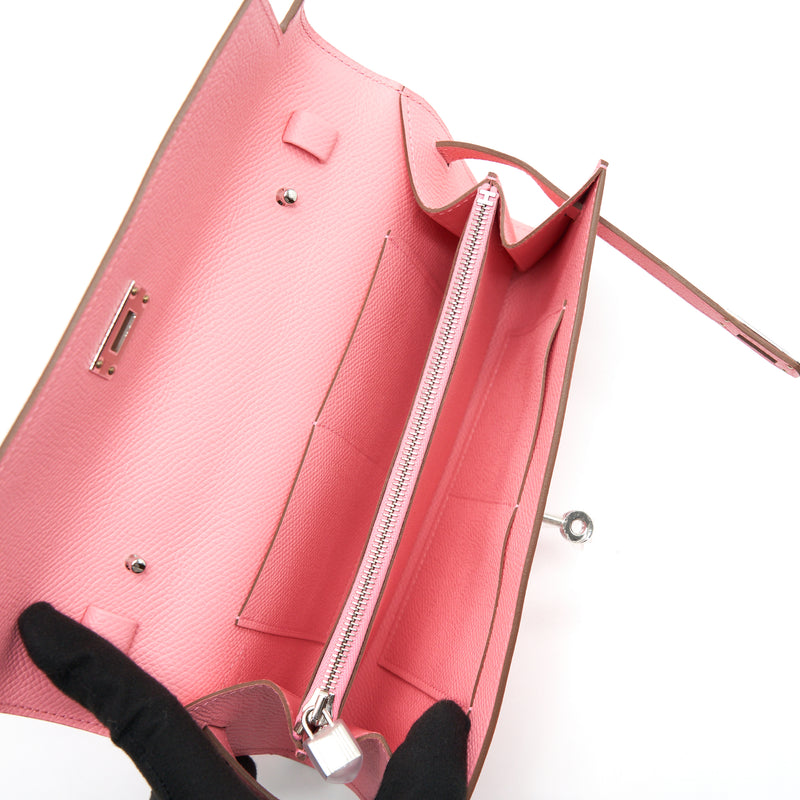 Hermes Kelly To Go Epsom 1Q Rose Confetti SHW Stamp Z
