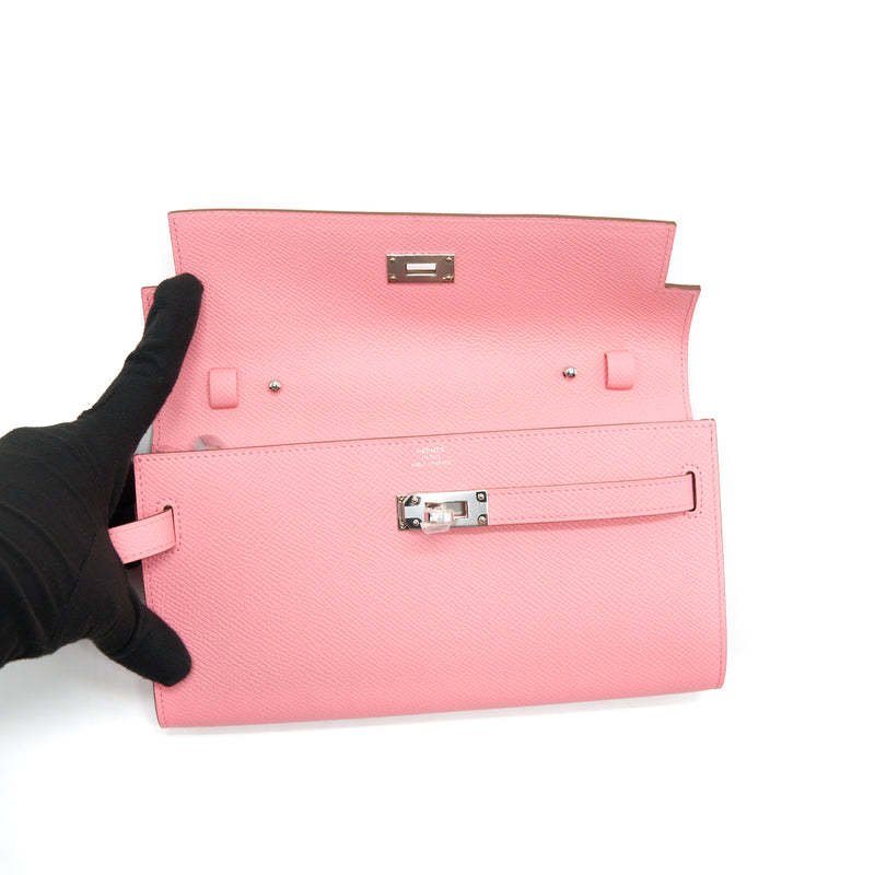 Hermes Kelly To Go Epsom 1Q Rose Confetti SHW Stamp Z