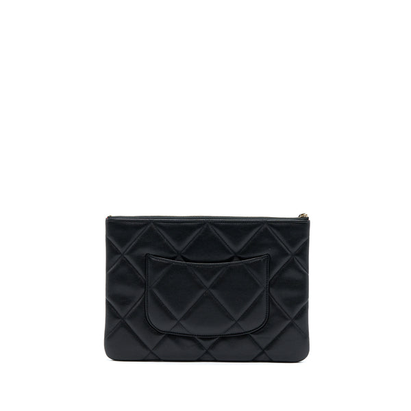 Chanel 19 Clutch Lambskin Black GHW