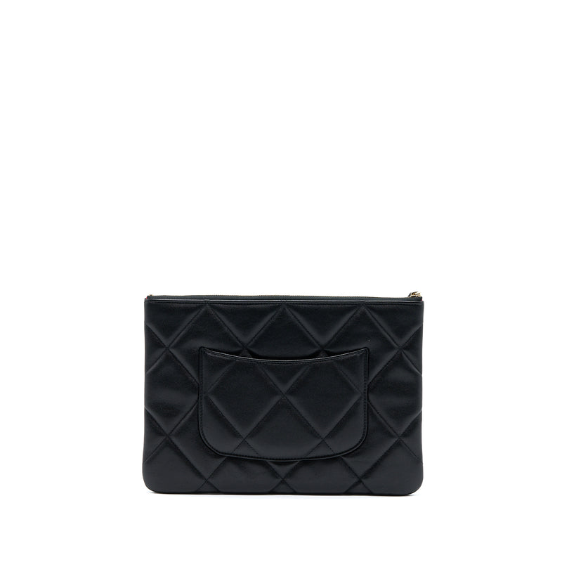 Chanel 19 Clutch Lambskin Black GHW