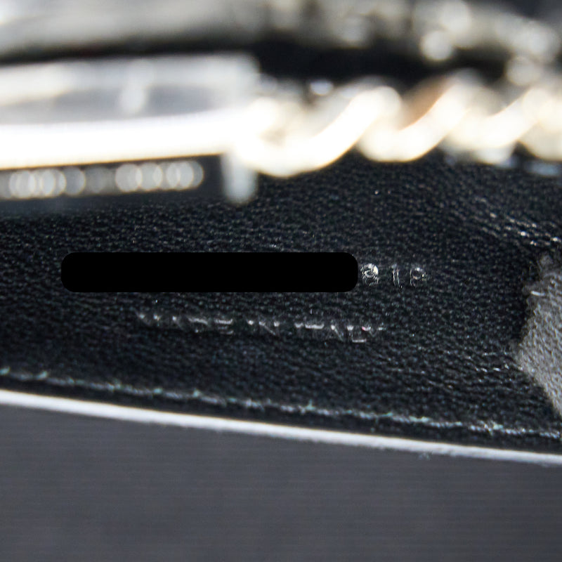Saint Laurent Kate with Tassel Chain Bag Croc Embossed Calfskin Black SHW