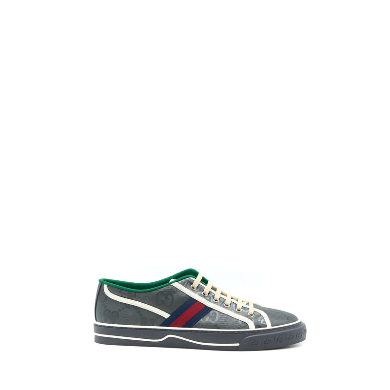 Gucci Size 10 Men‘s Sneakers Off the Grid Webbing-Trimmed Monogrammed Econyl Canvas