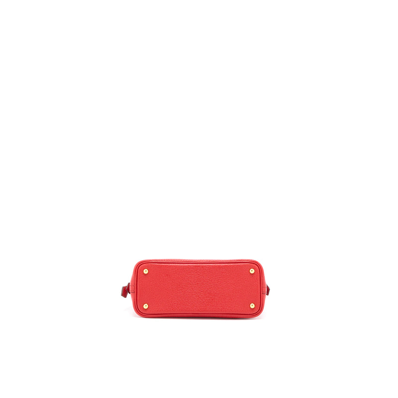 Hermes Mini Bolide Chevre Rouge De Coeur GHW Stamp D