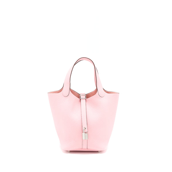 Hermes Picotin 18 Lock Bag Clemence 3Q Rose Sakura SHW Stamp U