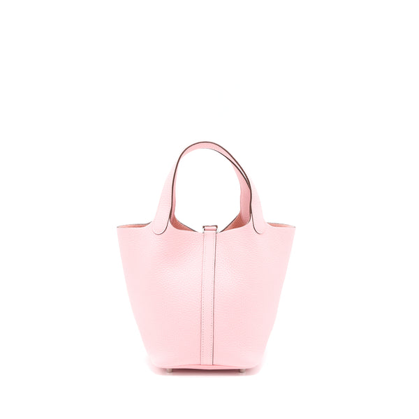 Hermes Picotin 18 Lock Bag Clemence 3Q Rose Sakura SHW Stamp U