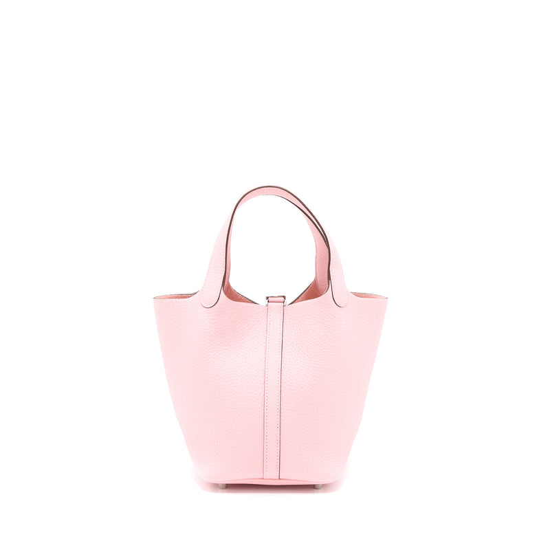 Hermes Picotin 18 Lock Bag Clemence 3Q Rose Sakura SHW Stamp U