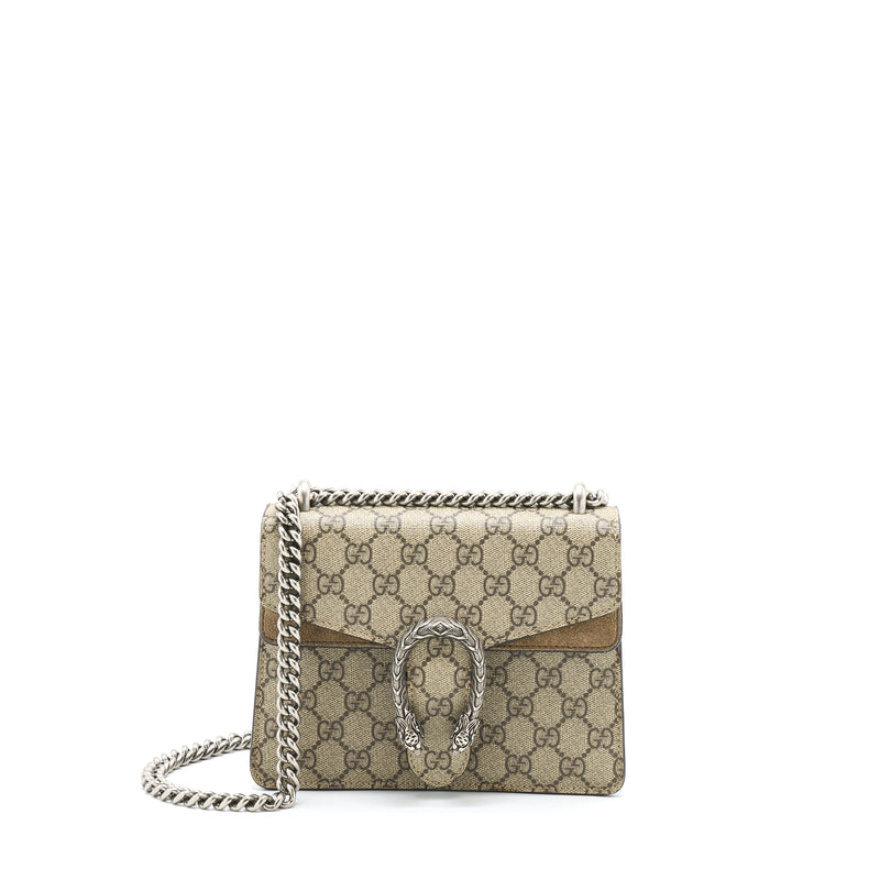 Gucci Mini Dionysus Supreme Suede Crossbody Bag SHW