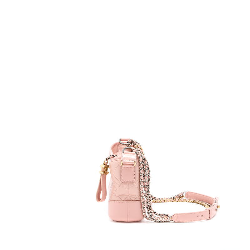 Chanel Small Gabrielle Hobo Bag Calfskin Light Pink Multicolour Hardwa