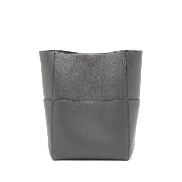Celine Sangle Bucket Bag Grained Calfskin Grey GHW