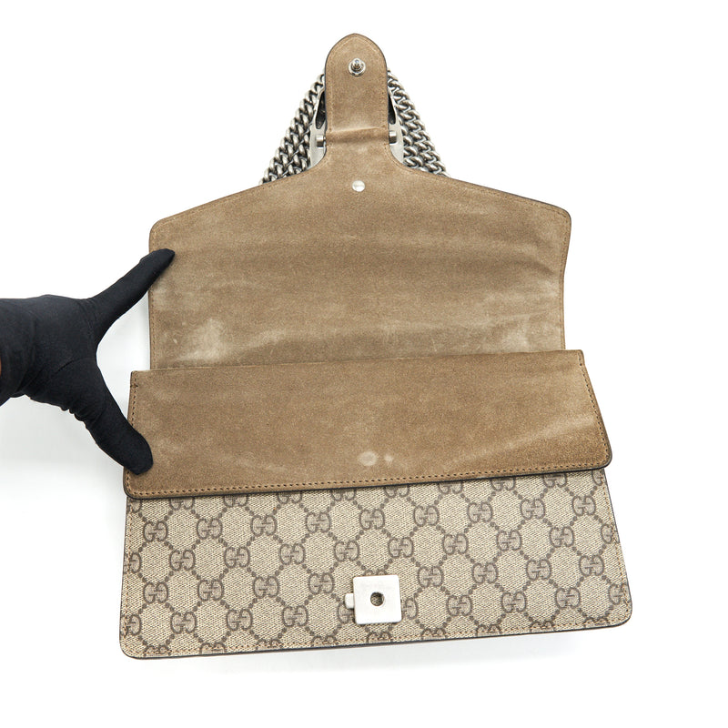 Gucci Small Dionysus GG Shoulder Bag Beige