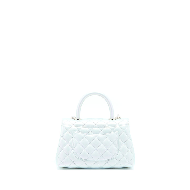 Chanel Small Coco Handle ombré Iridescent light Blue Multicolour Hardware (Microchip)