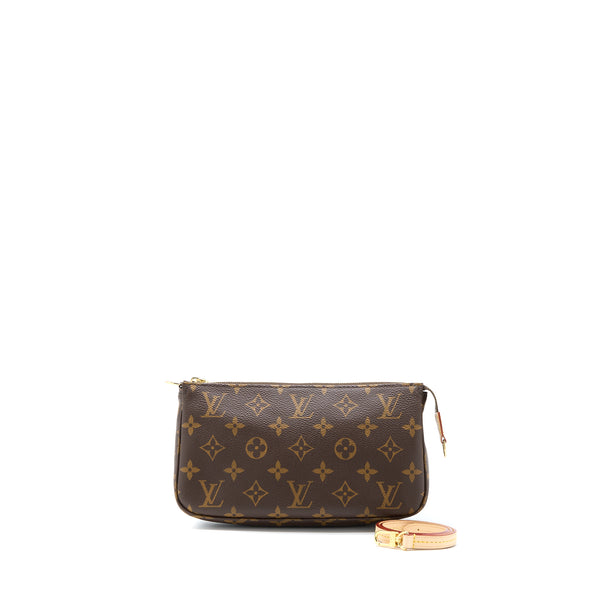 Louis Vuitton Pochette Accessories Monogram Canvas GHW New Version