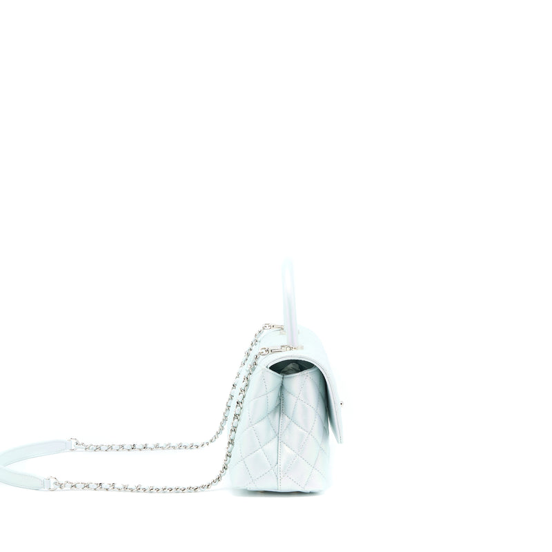 Chanel Small Coco Handle ombré Iridescent light Blue Multicolour Hardware (Microchip)