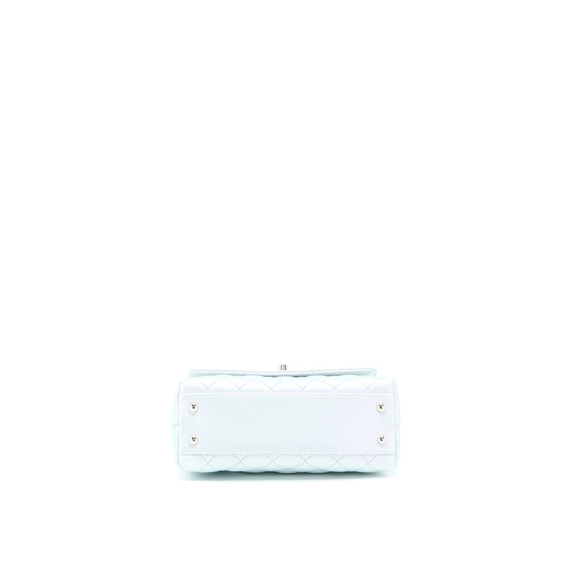 Chanel Small Coco Handle ombré Iridescent light Blue Multicolour Hardware (Microchip)