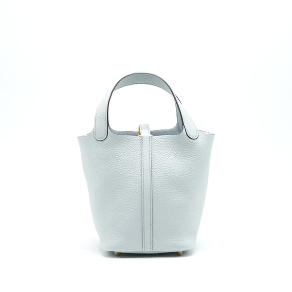 Hermes picotin 18 Blue Pale GHW