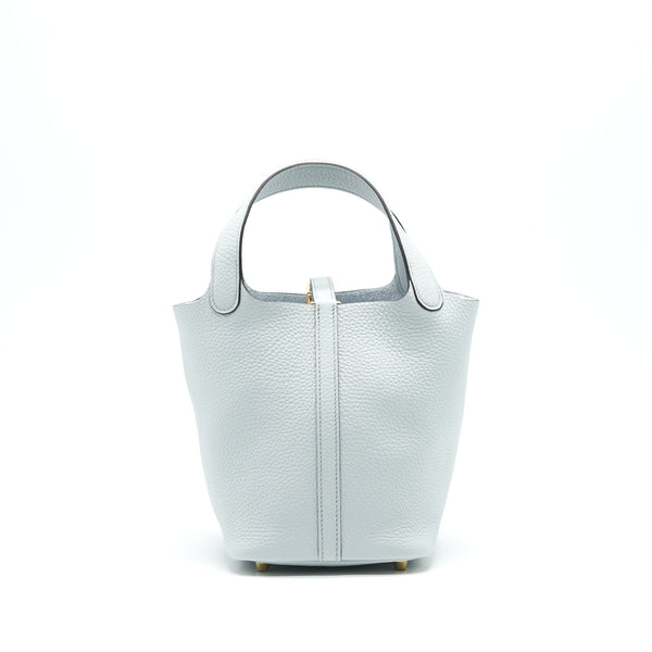 HERMES PICOTIN 18 BLUE PALE GHW STAMP Z