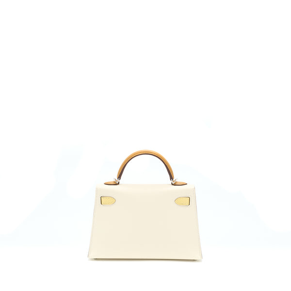Hermes Mini Kelly II 20cm Epsom Nata / Sesame / Iaune Poussin SHW