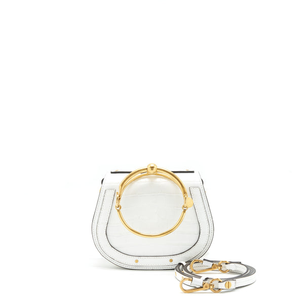 Chloe Nile Shoulder Bag White GHW