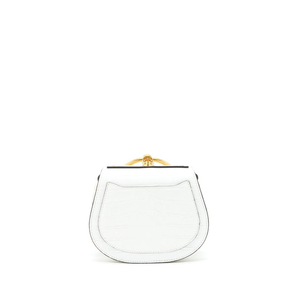 Chloe Nile Shoulder Bag White GHW