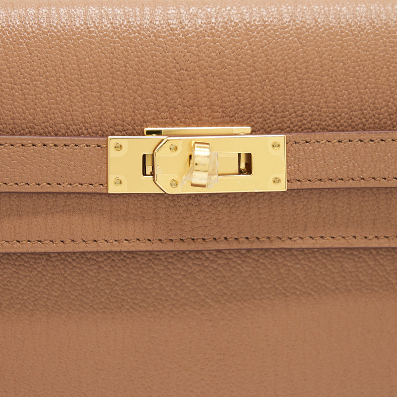 Hermes Kelly to go Chevre mysore leather 2J Quebracho GHW Stamp Z