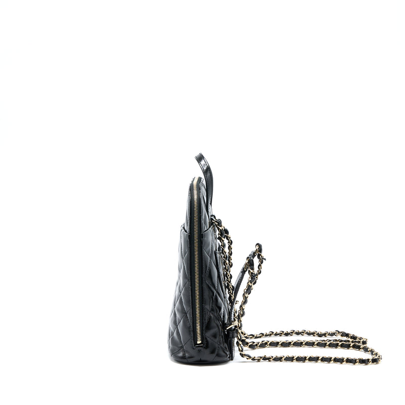 Chanel 22A Backpack Patent Black LGHW (Microchip)
