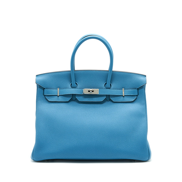 Hermes Birkin 35 7B Turquoise Togo Leather SHW