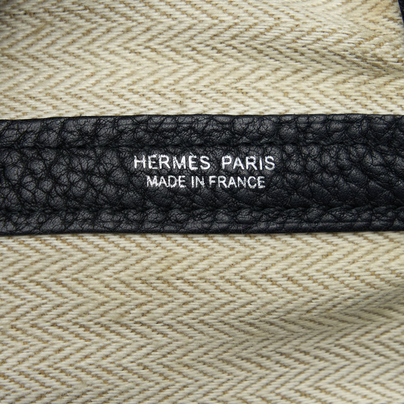 Hermes Garden Party 36 Black SHW Stamp X