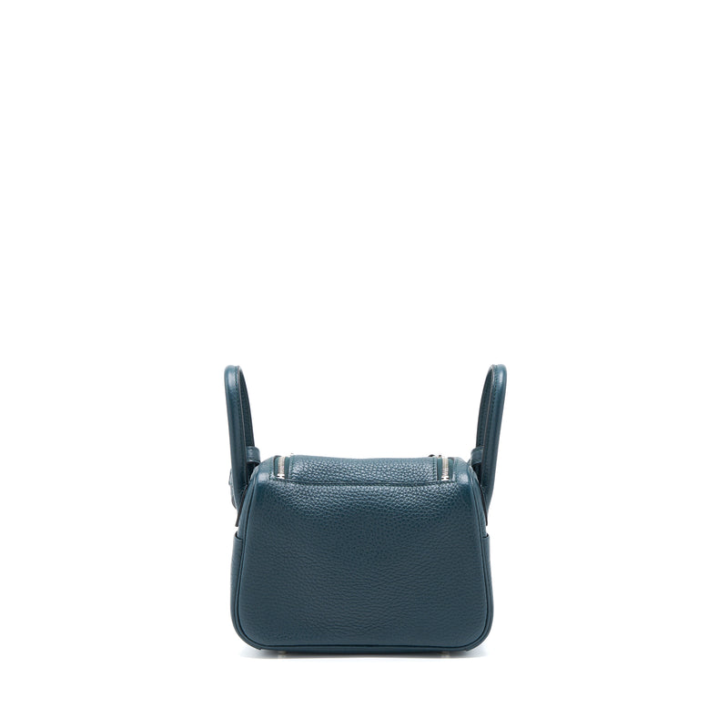 Hermes Mini Lindy Clemence Vert Cypres SHW Stamp U