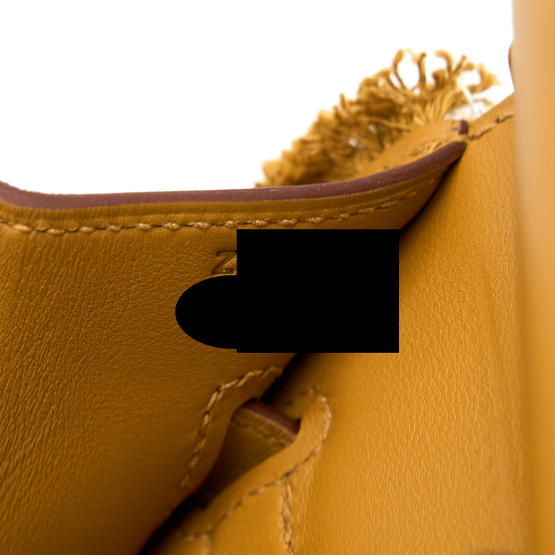 Hermes Birkin 35 Fray Fray Swift/Toile H Canvas Sesame SHW Stamp Z