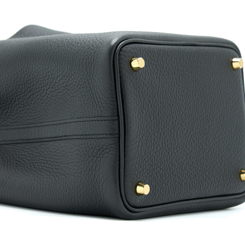 Hermes Picotin 18 Lock Bag Clemence Black GHW Stamp U