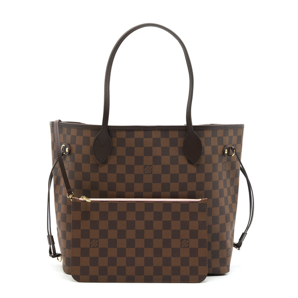 Louis Vuitton Neverfull MM Damier Ebene Canvas / Rose Ballerine