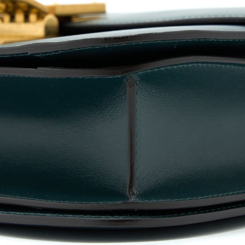 Celine Medium Classic Box Bag Calfskin Green GHW