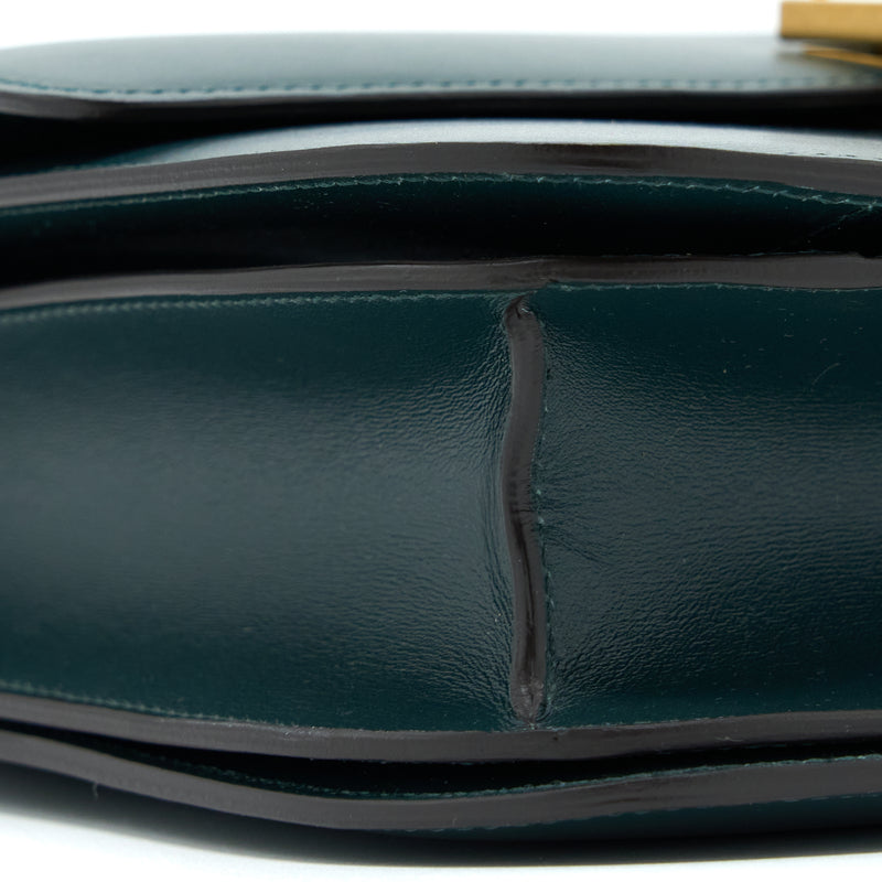 Celine Medium Classic Box Bag Calfskin Green GHW