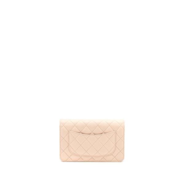 Chanel Classic Wallet On Chain Caviar Light Pink LGHW (Microchip)