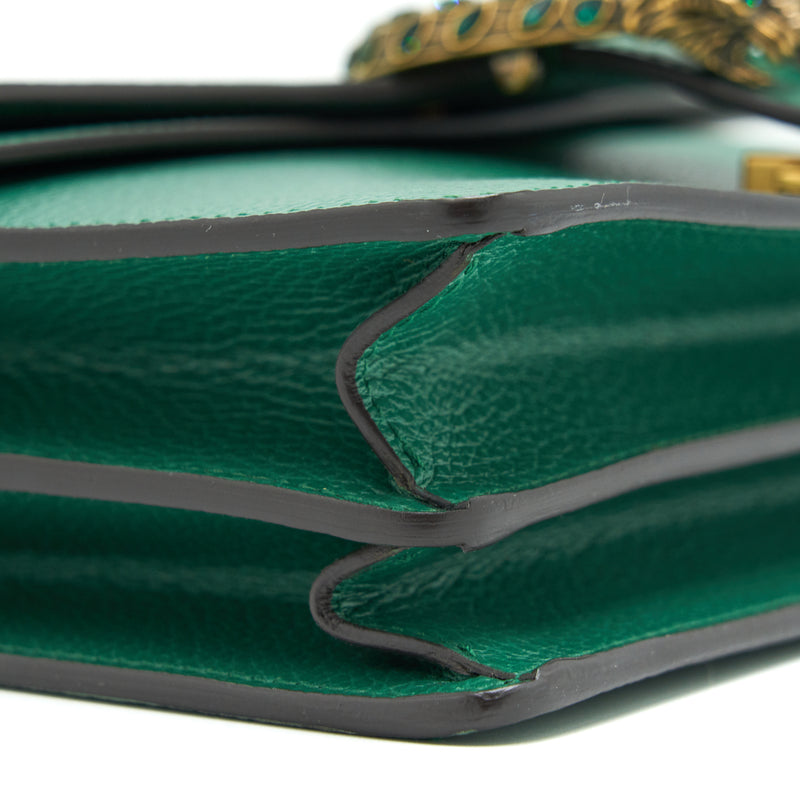 Gucci Small Dionysus Leather Shoulder Bag Green