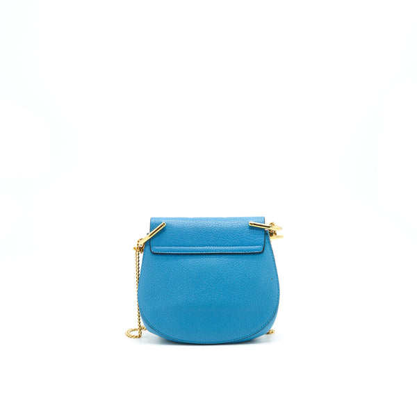 Chloe Mini Drew Shoulder Bag Blue GHW