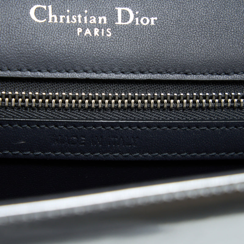 Dior Medium Diorma Bag In Metallic Silver SHW