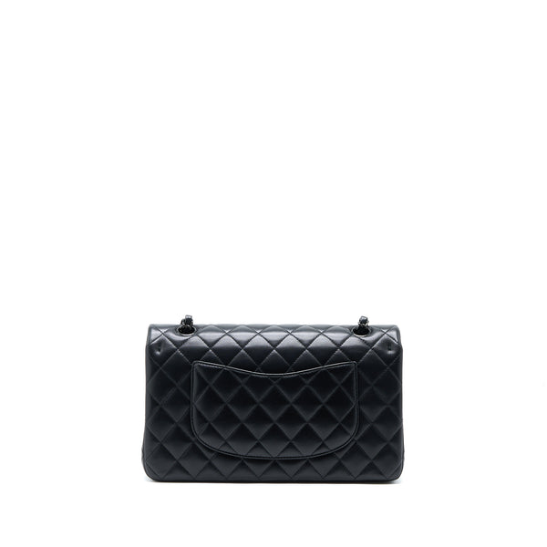 Chanel Medium Classic Double Flap Bag Lambskin So Black with Black Hardware (Microchip)