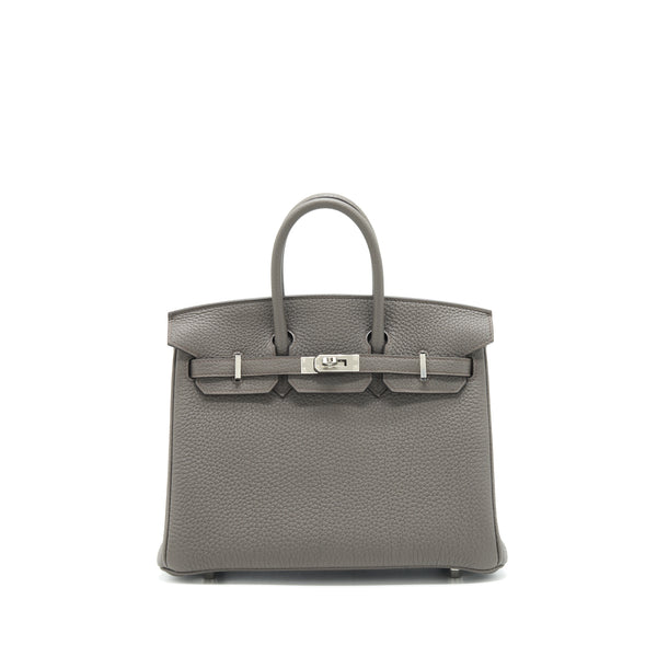 Hermes Birkin 25 Togo Gris Etain SHW Stamp Z