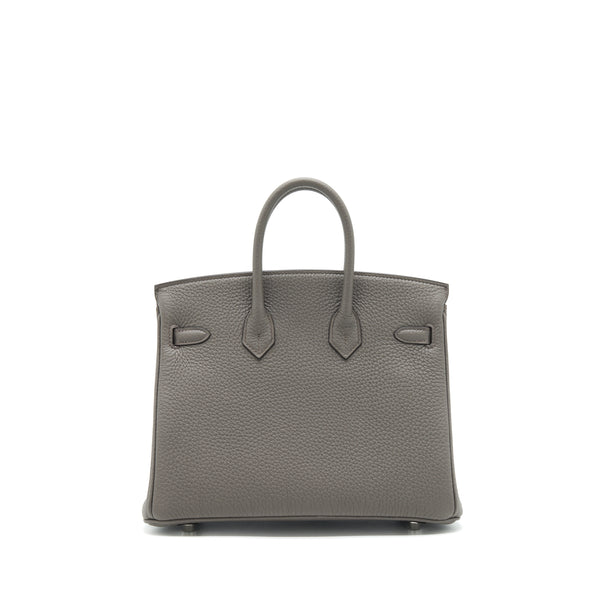 Hermes Birkin 25 Togo Gris Etain SHW Stamp Z