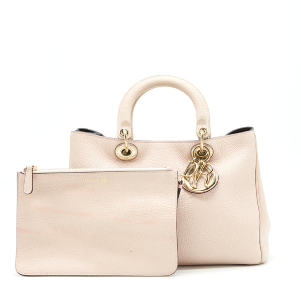 Dior Vip Diorissimo Tote Bag Grained Calfskin Beige GHW