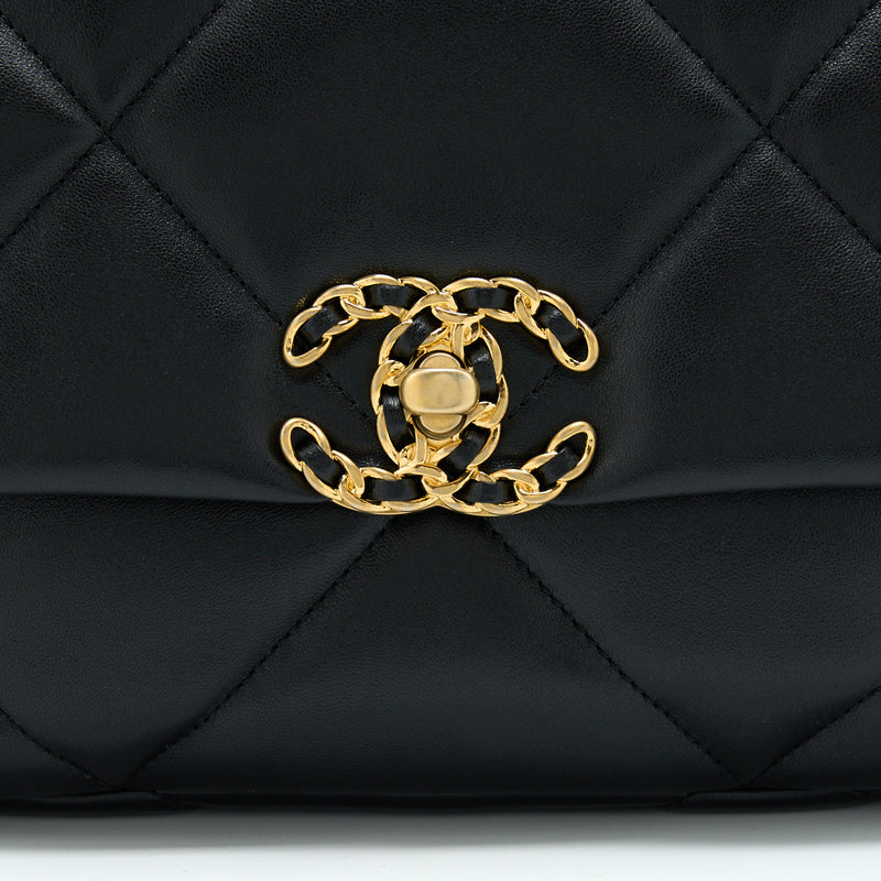 Chanel Small 19 Bag Lambskin Black Multicolour Hardware (Microchip)