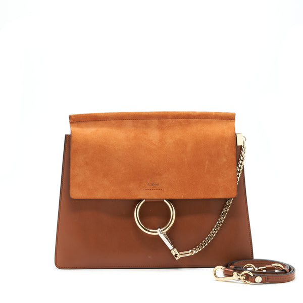 Chloe Faye Shoulder Bag Brown SHW