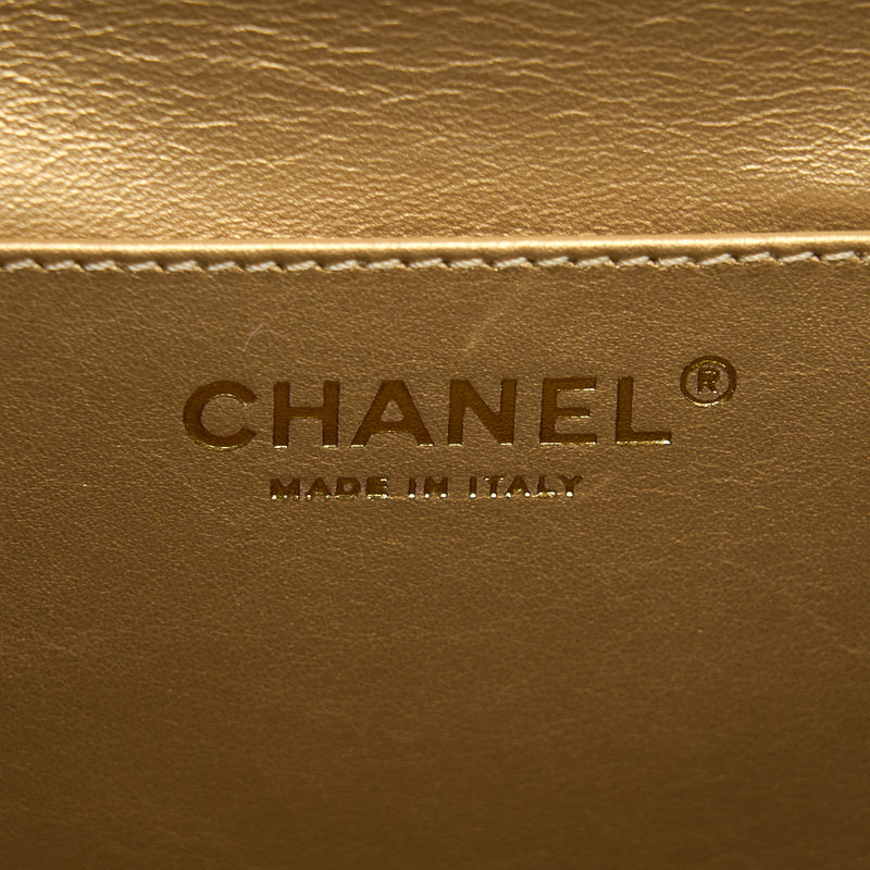 Chanel Kiss Lock Clasp Bag Lambskin Black Brushed GHW