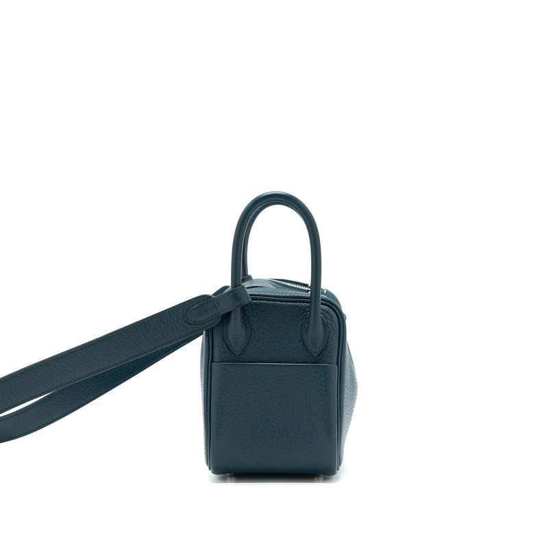 Hermes Mini Lindy Clemence Vert Cypres SHW Stamp U