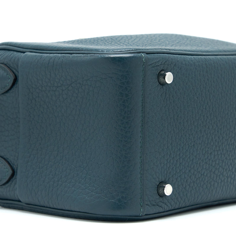 Hermes Mini Lindy Clemence Vert Cypres SHW Stamp U