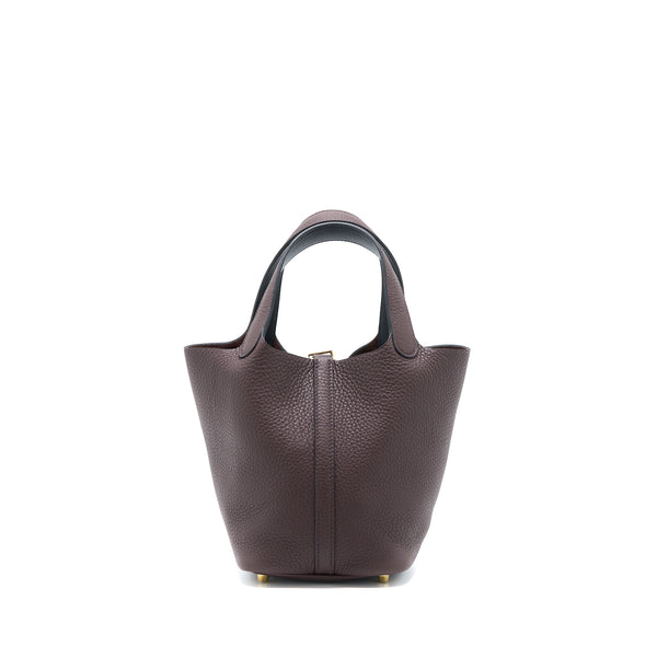 Hermes Picotin 18 Lock Bag Clemence Rouge Sellier/Caban GHW Stamp U
